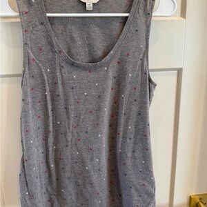 Lucky Brand Gray Starry Tank Top